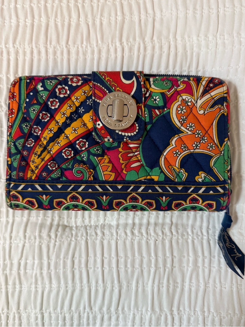 Vera Bradley Venetian Paisley Quilted Zip Wallet